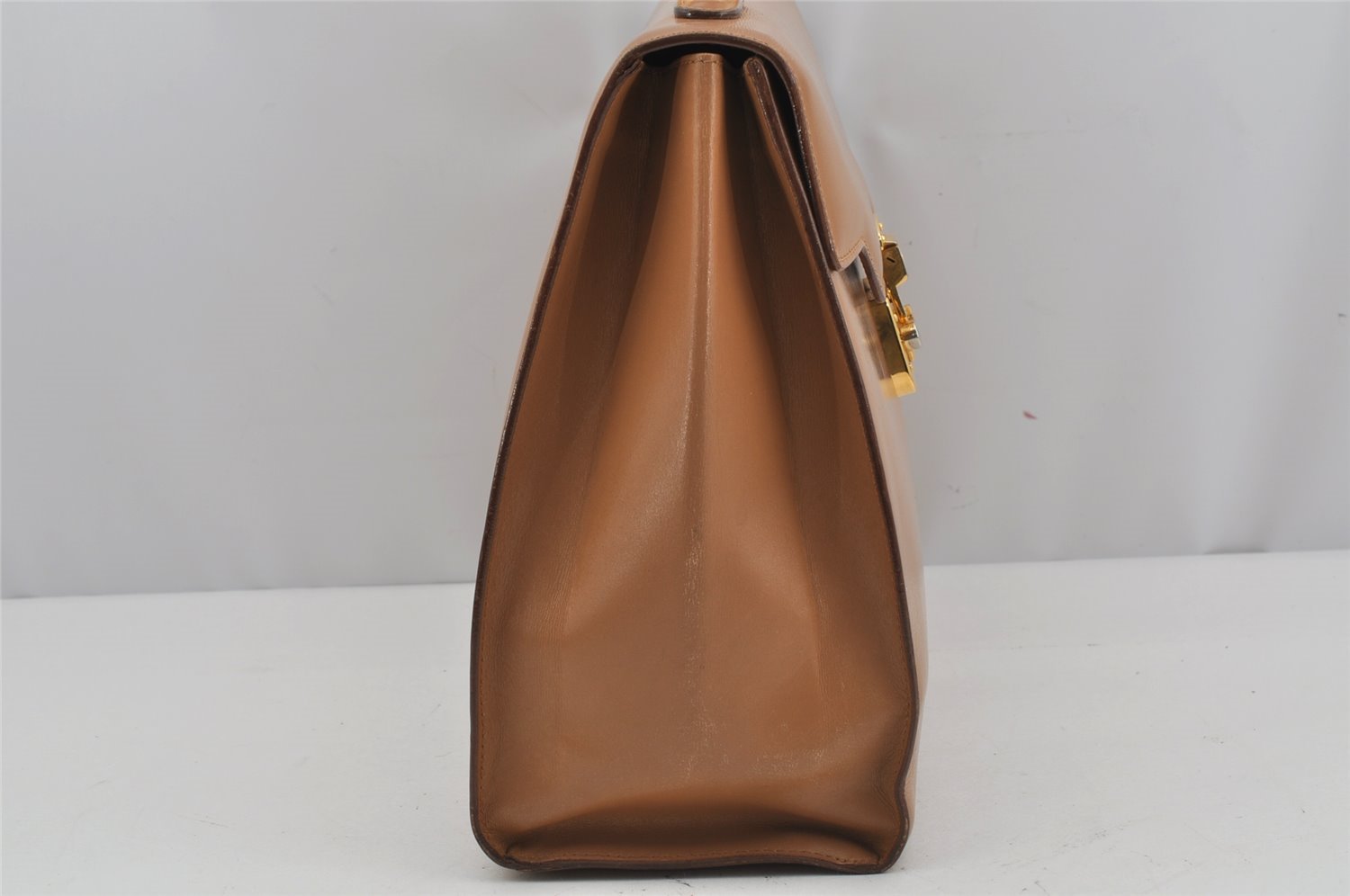 Authentic GUCCI Vintage 2Way Shoulder Hand Bag Purse Leather Beige 4169J