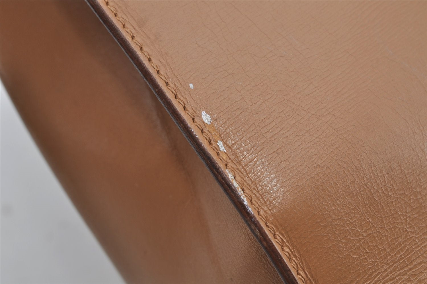 Authentic GUCCI Vintage 2Way Shoulder Hand Bag Purse Leather Beige 4169J