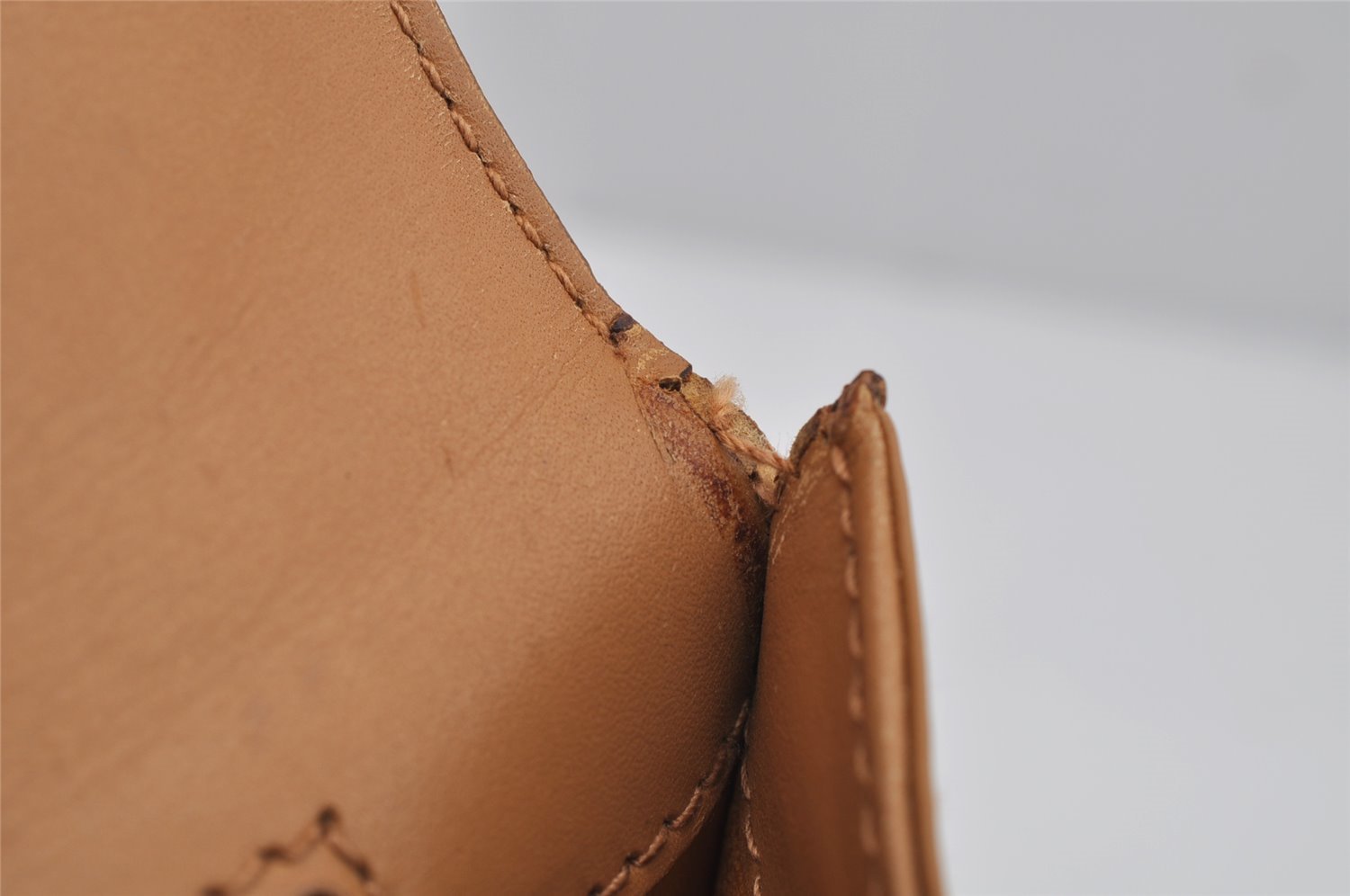 Authentic GUCCI Vintage 2Way Shoulder Hand Bag Purse Leather Beige 4169J