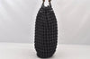 Authentic GUCCI Bamboo Hand Drawstring Bag Leather Suede Black Junk 4169K