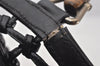 Authentic GUCCI Bamboo Hand Drawstring Bag Leather Suede Black Junk 4169K