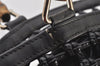 Authentic GUCCI Bamboo Hand Drawstring Bag Leather Suede Black Junk 4169K