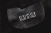 Authentic GUCCI Bamboo Hand Drawstring Bag Leather Suede Black Junk 4169K