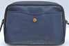 Authentic GUCCI Sherry Line Micro GG Shoulder Bag GG PVC Leather Navy Junk 4170I