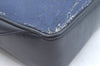 Authentic GUCCI Sherry Line Micro GG Shoulder Bag GG PVC Leather Navy Junk 4170I
