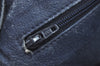 Authentic GUCCI Sherry Line Micro GG Shoulder Bag GG PVC Leather Navy Junk 4170I
