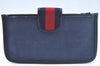 Authentic GUCCI Sherry Line Micro GG Shoulder Bag GG PVC Leather Navy Junk 4170I