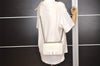 Authentic CHANEL BOY CHANEL Calf Skin Matelasse CC Shoulder Bag White 4170J