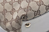 Authentic GUCCI New Britt Shoulder Tote Bag GG Canvas Leather 169946 Brown 4171K