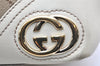 Authentic GUCCI New Britt Shoulder Tote Bag GG Canvas Leather 169946 Brown 4171K