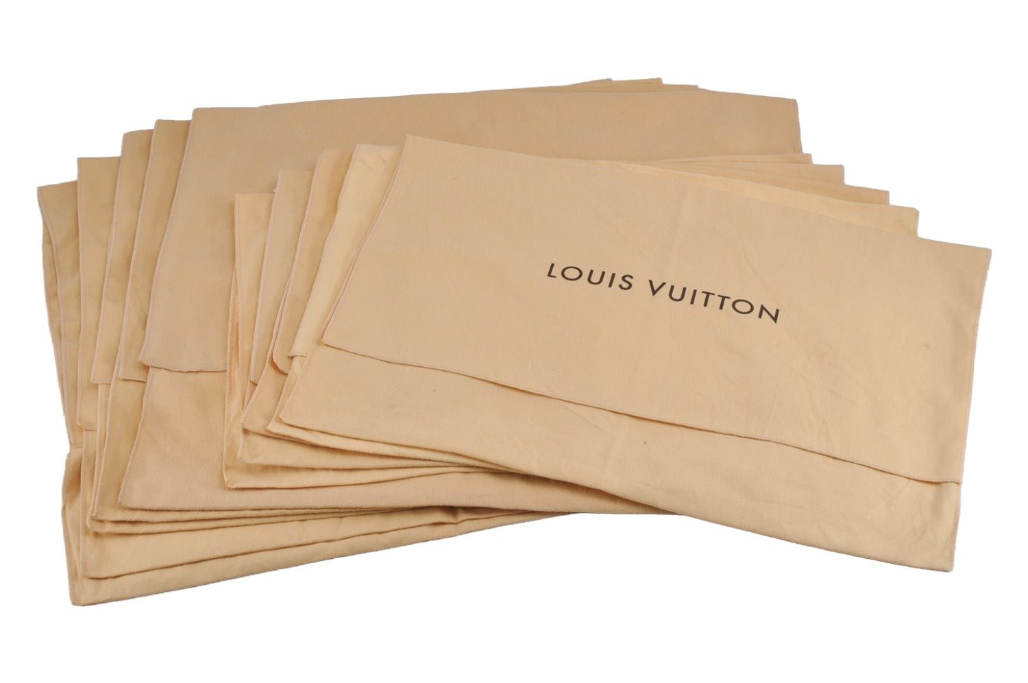 Authentic Louis Vuitton Dust Bag 10 Set Cotton Beige 23.2x21.7x0.4 LV 4172J
