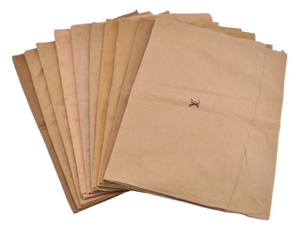 Authentic Louis Vuitton Dust Bag 10 Set Cotton Beige 17.7x14.2x0.4 LV 4173J