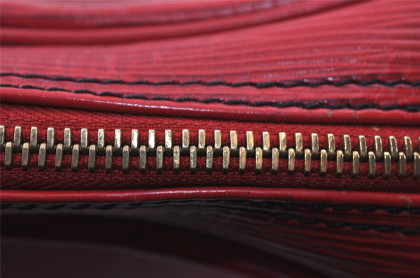 Authentic Louis Vuitton Epi Porte Documents Voyage Briefcase Red M54477 LV 4174I