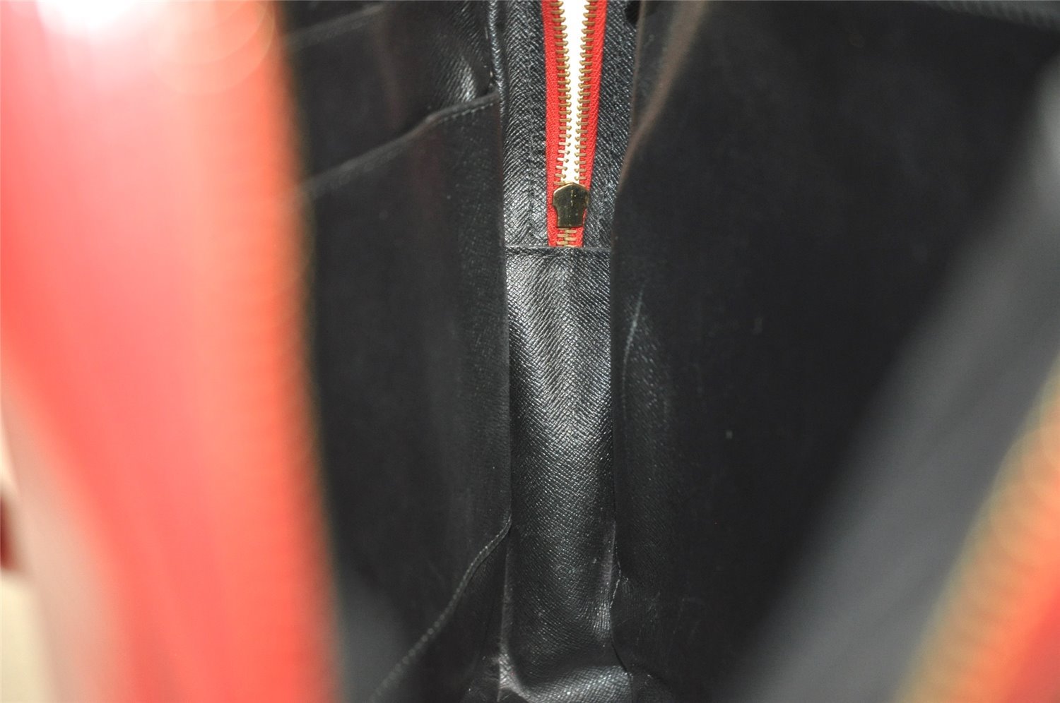 Authentic Louis Vuitton Epi Porte Documents Voyage Briefcase Red M54477 LV 4174I