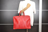 Authentic Louis Vuitton Epi Porte Documents Voyage Briefcase Red M54477 LV 4174I