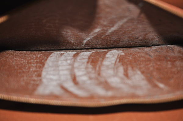 Authentic Louis Vuitton Epi Serviette Fermoir Briefcase Brown M54358 LV 4175I