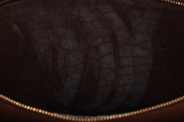 Authentic Louis Vuitton Epi Serviette Fermoir Briefcase Brown M54358 LV 4175I