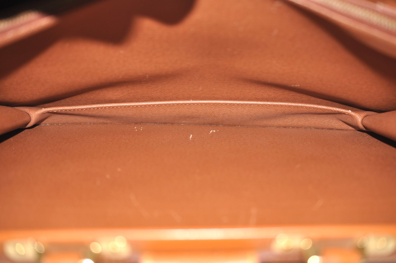 Authentic Louis Vuitton Epi Serviette Fermoir Briefcase Brown M54358 LV 4175I