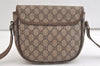 Authentic GUCCI Shoulder Cross Body Bag Purse GG PVC Leather Brown Junk 4176K