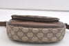 Authentic GUCCI Shoulder Cross Body Bag Purse GG PVC Leather Brown Junk 4176K