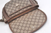 Authentic GUCCI Shoulder Cross Body Bag Purse GG PVC Leather Brown Junk 4176K