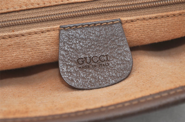 Authentic GUCCI Shoulder Cross Body Bag Purse GG PVC Leather Brown Junk 4176K