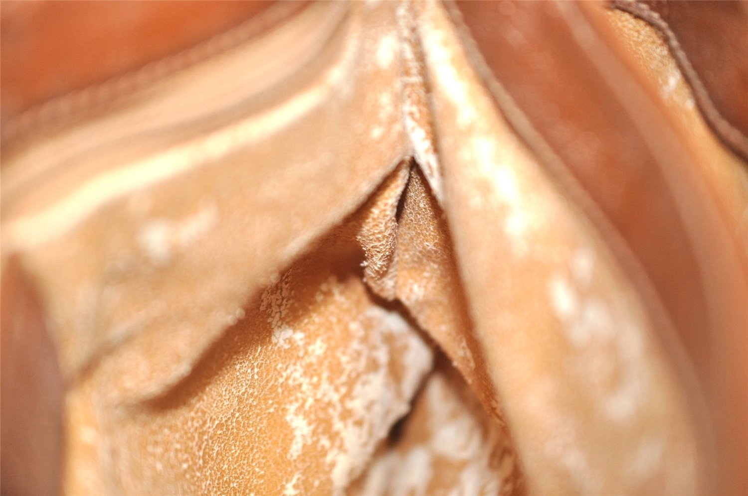 Authentic GUCCI Bamboo Shoulder Cross Body Bag Purse Leather Brown Junk 4177I