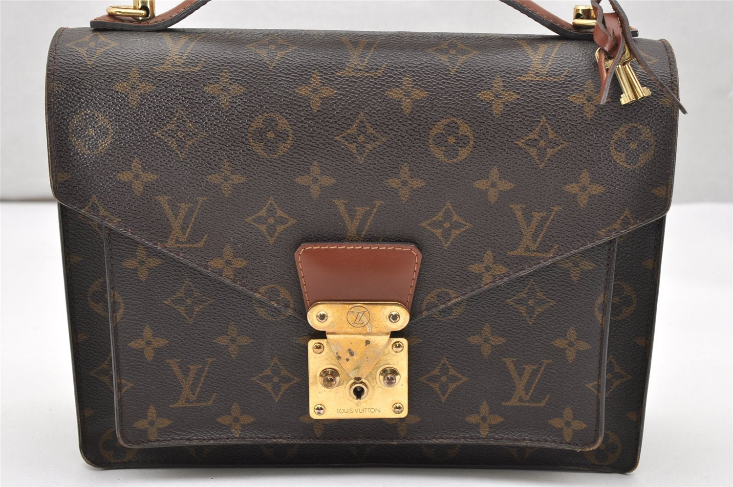 Authentic Louis Vuitton Monogram Monceau 2Way Shoulder Hand Bag M51185 LV 4177K