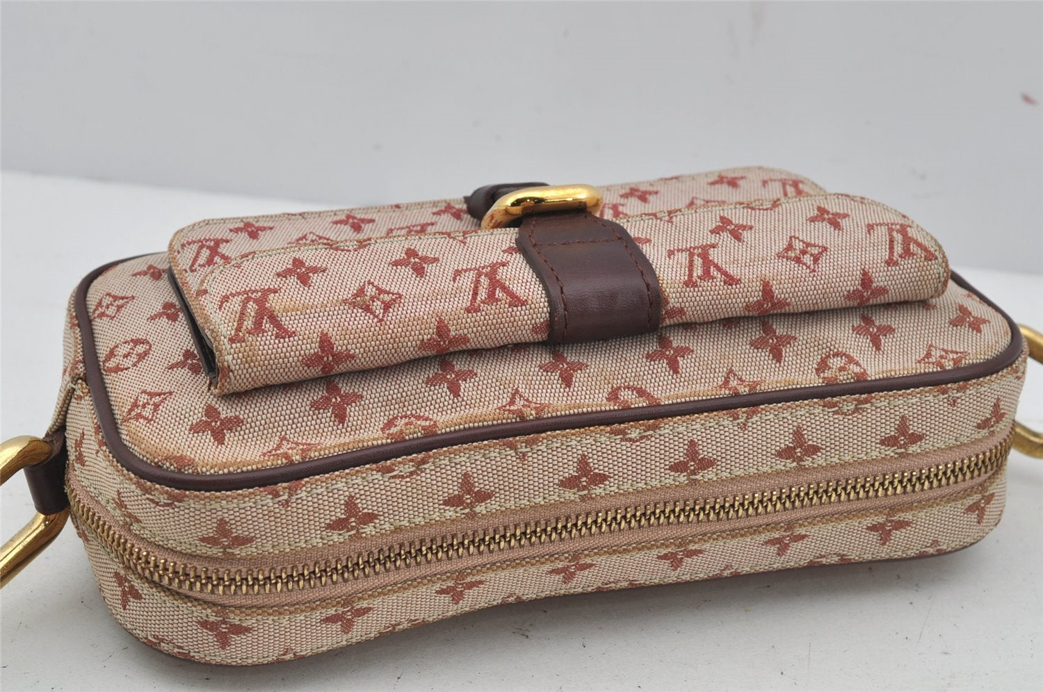 Auth Louis Vuitton Monogram Mini Juliet MM Shoulder Cross Bag M92219 Pink 4178J