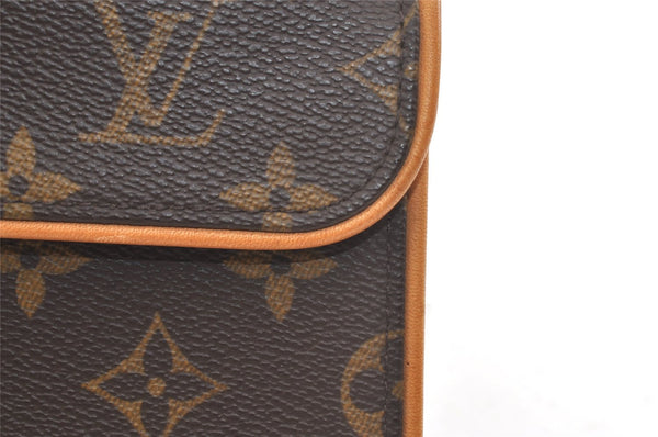 Auth Louis Vuitton Monogram Pochette Florentine Pouch Waist Bag M51855 LV 4178K