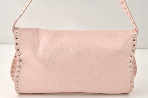 Authentic CELINE Poulbot Shoulder Hand Bag Purse Leather Pink 4179K