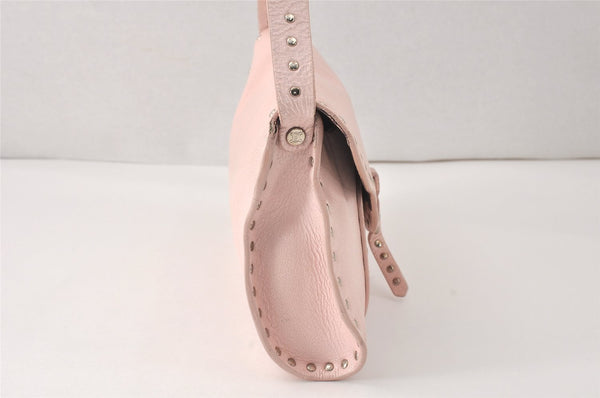 Authentic CELINE Poulbot Shoulder Hand Bag Purse Leather Pink 4179K