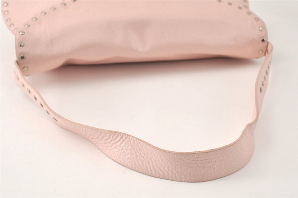 Authentic CELINE Poulbot Shoulder Hand Bag Purse Leather Pink 4179K