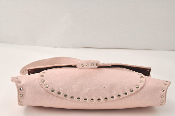 Authentic CELINE Poulbot Shoulder Hand Bag Purse Leather Pink 4179K