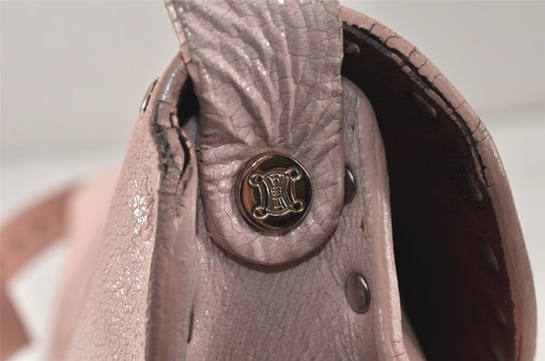Authentic CELINE Poulbot Shoulder Hand Bag Purse Leather Pink 4179K