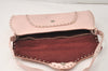 Authentic CELINE Poulbot Shoulder Hand Bag Purse Leather Pink 4179K
