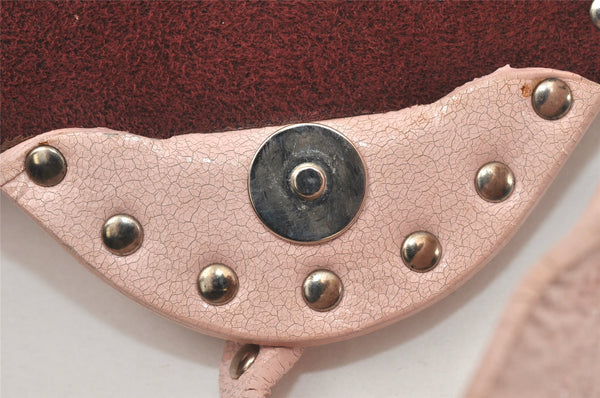 Authentic CELINE Poulbot Shoulder Hand Bag Purse Leather Pink 4179K