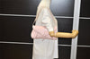 Authentic CELINE Poulbot Shoulder Hand Bag Purse Leather Pink 4179K