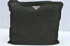 Authentic PRADA Nylon Tessuto Leather Shoulder Cross Bag Purse Green 4181J