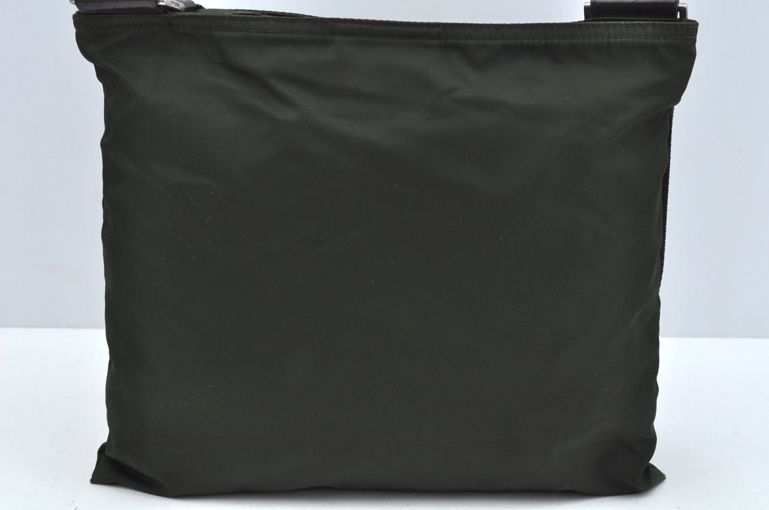 Authentic PRADA Nylon Tessuto Leather Shoulder Cross Bag Purse Green 4181J