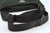 Authentic PRADA Nylon Tessuto Leather Shoulder Cross Bag Purse Green 4181J