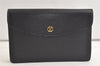 Authentic Louis Vuitton Epi Montaigne 23 Clutch Hand Bag Black M52662 LV 4181K