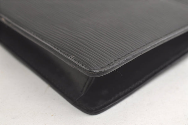 Authentic Louis Vuitton Epi Montaigne 23 Clutch Hand Bag Black M52662 LV 4181K