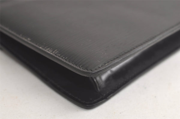 Authentic Louis Vuitton Epi Montaigne 23 Clutch Hand Bag Black M52662 LV 4181K