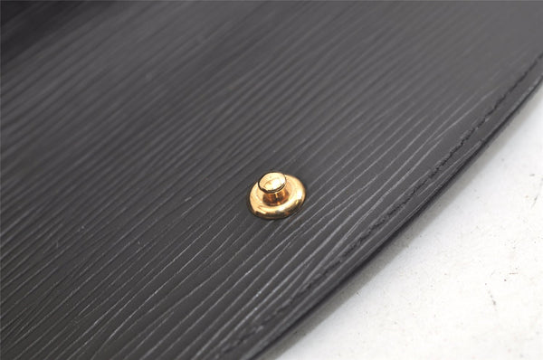 Authentic Louis Vuitton Epi Montaigne 23 Clutch Hand Bag Black M52662 LV 4181K