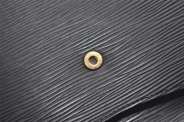 Authentic Louis Vuitton Epi Montaigne 23 Clutch Hand Bag Black M52662 LV 4181K