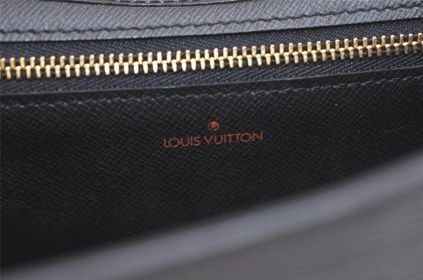 Authentic Louis Vuitton Epi Montaigne 23 Clutch Hand Bag Black M52662 LV 4181K