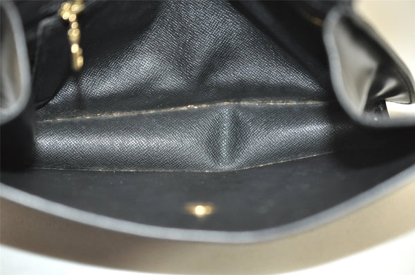 Authentic Louis Vuitton Epi Montaigne 23 Clutch Hand Bag Black M52662 LV 4181K