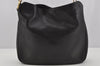 Authentic GUCCI Bamboo 2Way Shoulder Hand Bag Purse Leather Black 4182J