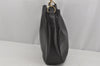 Authentic GUCCI Bamboo 2Way Shoulder Hand Bag Purse Leather Black 4182J